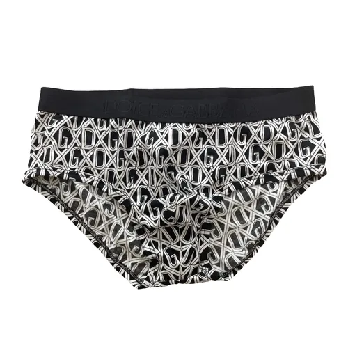 Thời trang Dolce & Gabbana Đen trắng Quần lót - Quần Lót Nam Dolce & Gabbana D&G Tam Giác M9Q05J ONN05 S9005 Màu Đen Trắng Size 3 - Vua Hàng Hiệu