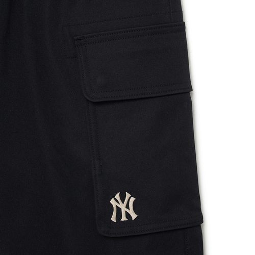Quần Ống Rộng Nữ MLB Basic Logo Cotton Wide Cargo Pants New York Yankees 3FWPB0134-50BKS Màu Đen-4