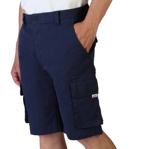 Quần Short Nam Tommy Hilfiger Mens Cargo Shorts In Navy Cotton DM0DM11078 Màu Xanh Dương Size 32-3
