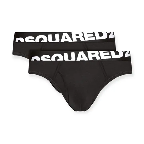 DSquared2 Nam Đen Quần lót - Set 2 Quần Lót Nam Dsquared2 Pack Tam Giác DCX670030ISA01 Màu Đen Size S - Vua Hàng Hiệu