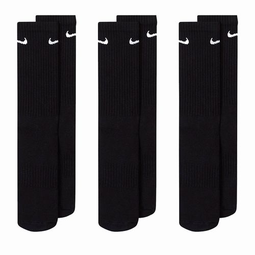 Set 3 Đôi Tất Nike Everyday Cushioned SX7664-010 Dri-Fit Black Cổ Cao Màu Đen Size 25-27cm-3