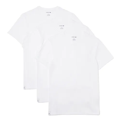 Set Áo Thun Nam Lacoste Men's 3-Pack Slim Fit Cotton Jersey T-Shirts TH8999-51-001 Màu Trắng Size 3