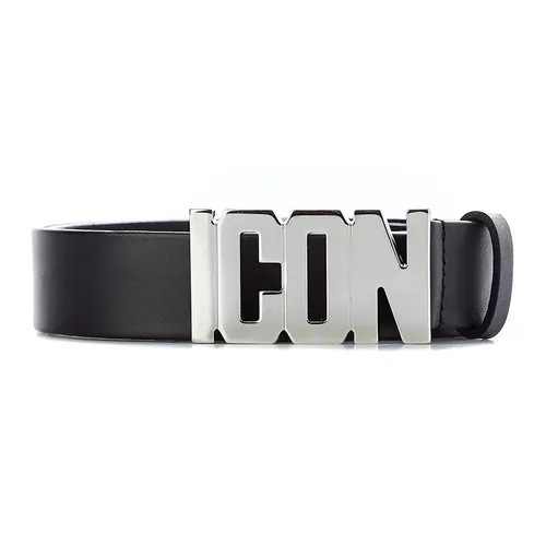 Thắt lưng DSquared2 - Thắt Lưng Nam Dsquared2 Be Icon Plaque Belt DSQ2 BEM009912900001M802 Màu Đen Size 85 - Vua Hàng Hiệu