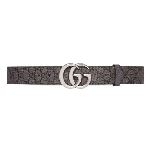 Thắt Lưng Nam Gucci GG Marmont Reversible Belt Hai Mặt Màu Xám Đen Size 100-1