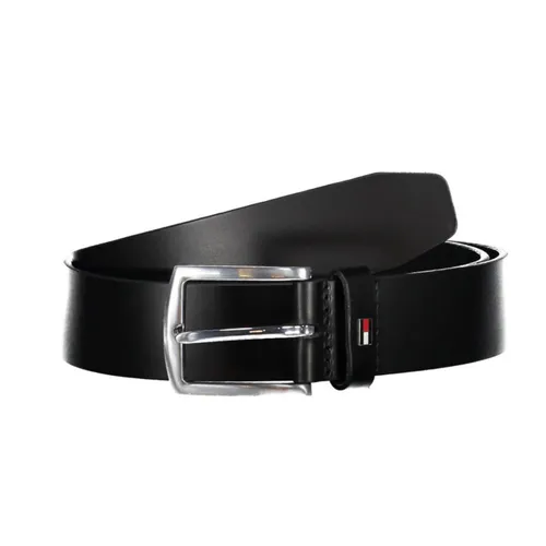 Thắt lưng Tommy Hilfiger - Thắt Lưng Nam Tommy Hilfiger Leather Belt AM0AM10838_NERO_BDS Màu Đen Size 90 - Vua Hàng Hiệu