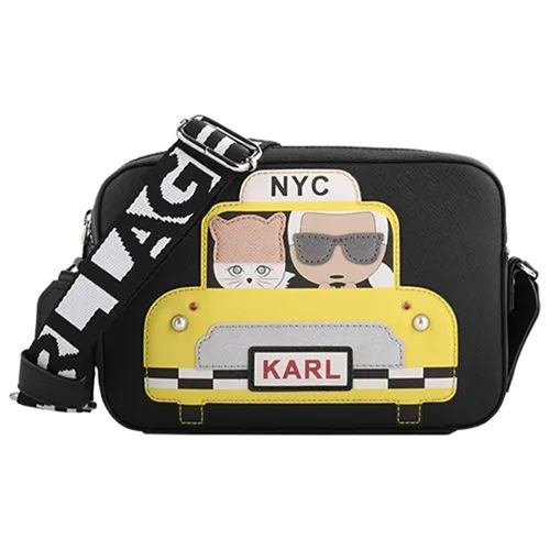 Túi Đeo Chéo Karl Lagerfeld Maybelle Camera Crossbody LH2EU567 Màu Đen Vàng - Túi xách - Vua Hàng Hiệu