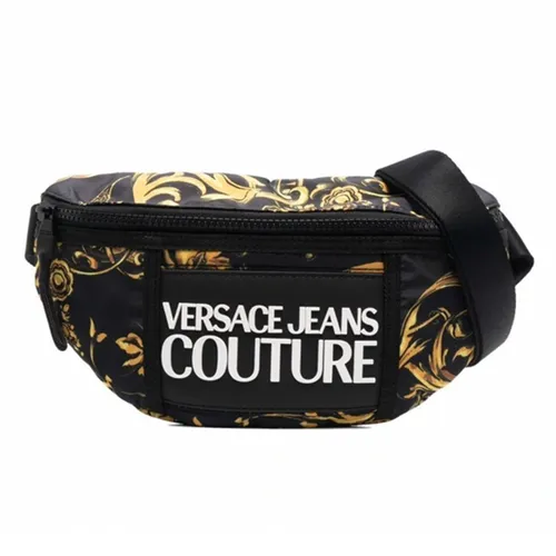 Túi xách - Túi Đeo Chéo Nam Versace Jeans Couture Regalia Baroque Print Belt Bag Màu Đen Vàng - Vua Hàng Hiệu