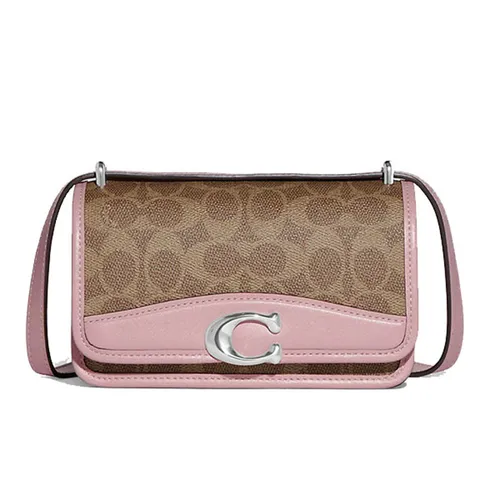 Túi xách - Túi Đeo Chéo Nữ Coach Lunar New Year Bandit Crossbody In Colorblock Signature Canvas With Rabbit Charm CF936 Màu Nâu Hồng - Vua Hàng Hiệu