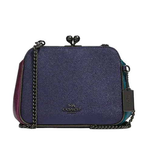 Túi Đeo Chéo Nữ Coach Pearl Kisslock Crossbody In Colorblock F80194 Màu Xanh Navy