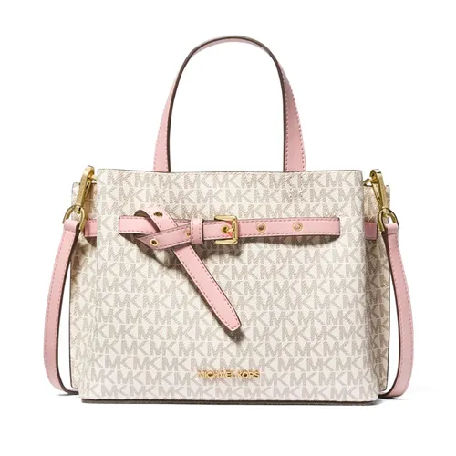 Túi Đeo Chéo Nữ Michael Kors MK Emilia Satchel Vanilla Blush Multi Màu Ghi Hồng T