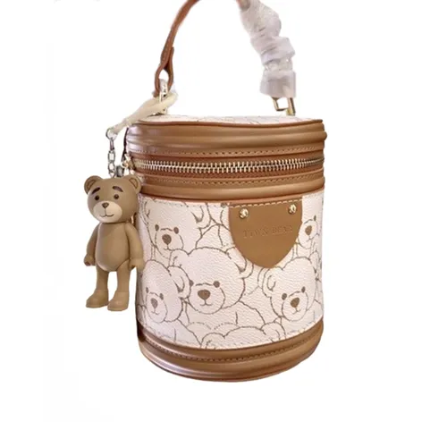 Túi Đeo Chéo Nữ TTWN BEAR TN2440 TN2746 Màu Be Viền Nâu