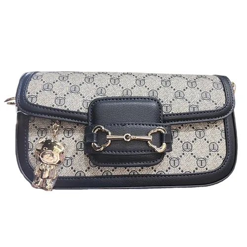 Túi Đeo Chéo Nữ TTWN BEAR TN3116 Lưới Xám Viền Đen