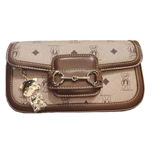 Túi Đeo Chéo Nữ TTWN BEAR TN3116 Xám Viền Nâu