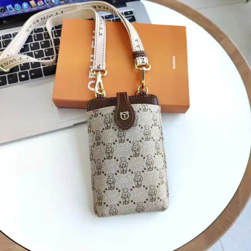 Túi Đeo Chéo Nữ TTWN BEAR TT2349 2347 Xám Lưới Viền Nâu