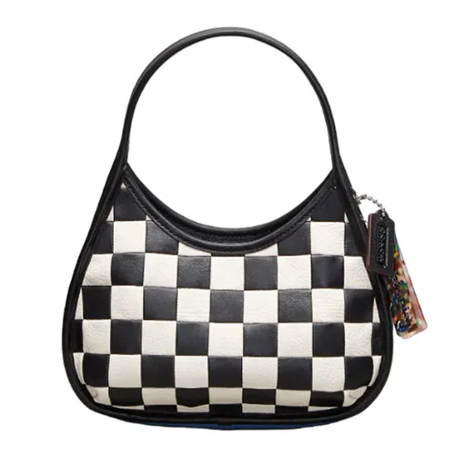 Túi Đeo Vai Nữ Coach Ergo Bag In Checkerboard Upcrafted Leather CK535 Kẻ Caro Đen Trắng