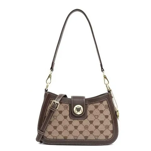 Túi Đeo Vai Nữ TTWN BEAR TN2517 TN1012 Màu Xám Viền Nâu 10