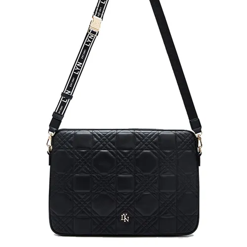 Túi xách - Túi Đựng Laptop Nữ Lyn Chenille Laptop Pocket Handbags Black LL23FBF101 Màu Đen - Vua Hàng Hiệu