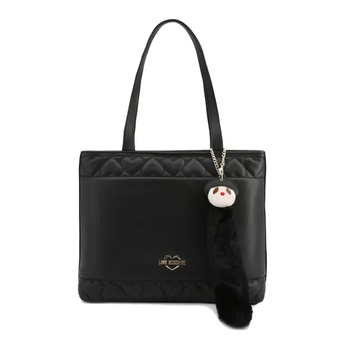 Túi Tote Nữ Love Moschino Quilted Faux Leather Màu Đen