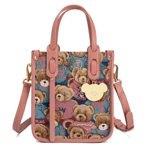 Túi Tote Nữ TTWN BEAR TN2321 Viền Hồng