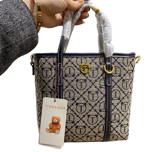 Túi Tote Nữ TTWN BEAR TN2441 TN2505 Màu Xám Viền Xanh