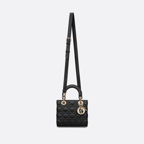 Túi Xách Nữ Dior Small Lady Bag Black Grained Cannage Calfskin M0531OWRT_M900 Màu Đen-2