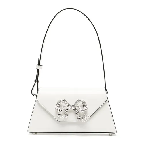 Túi Xách Nữ Self-Portrait Black Bow Mini Shoulder Bag SS23306W Màu Trắng
