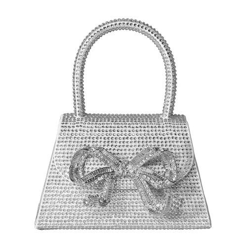 Túi xách - Túi Xách Nữ Self-Portrait The Bow Micro In Silver Rhinestone AW22 313 Màu Bạc - Vua Hàng Hiệu
