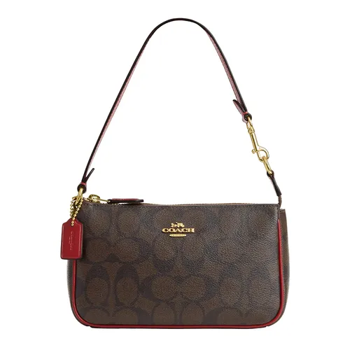 Túi Xách Tay Nữ Coach Nolita 19 In Signature Canvas C3308 Màu Nâu Đậm