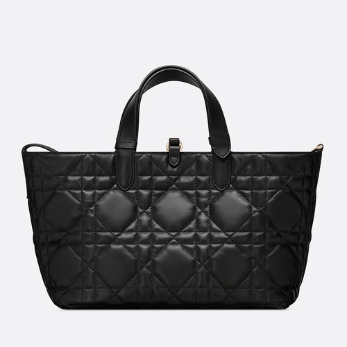 Túi Xách Tay Nữ Dior Medium Toujours Bag Black Macrocannage Calfskin Màu Đen-2