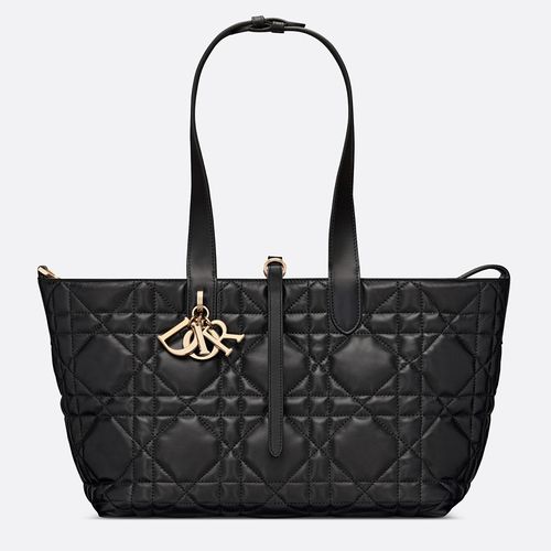 Túi Xách Tay Nữ Dior Medium Toujours Bag Black Macrocannage Calfskin Màu Đen-3