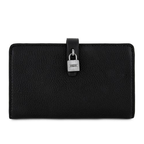 Ví Michael Kors MK Adele Slim Bifold Leather Wallet With Lock Detail Màu Đen