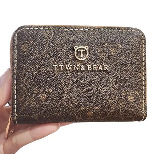Ví Nữ Đựng Thẻ Mini TTWN BEAR TT2235 TT2408 Màu Nâu Sẫm S