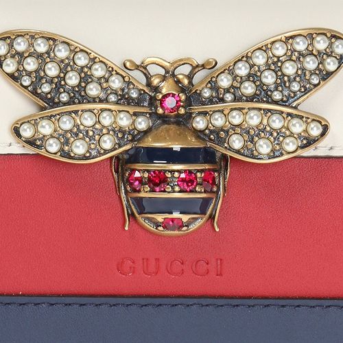 Ví Nữ Gucci Queen Margaret Wallet Navy Blue Phối Màu-5
