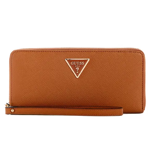 Túi xách Guess - Ví Nữ Guess Laurel Large Zip-Around Wallet Brown ZG850046 Màu Nâu - Vua Hàng Hiệu