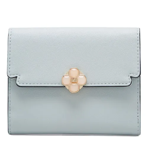 Ví Nữ Lyn Clover Flap Short Wallets LL23FWS083 Màu Xanh Nhạt