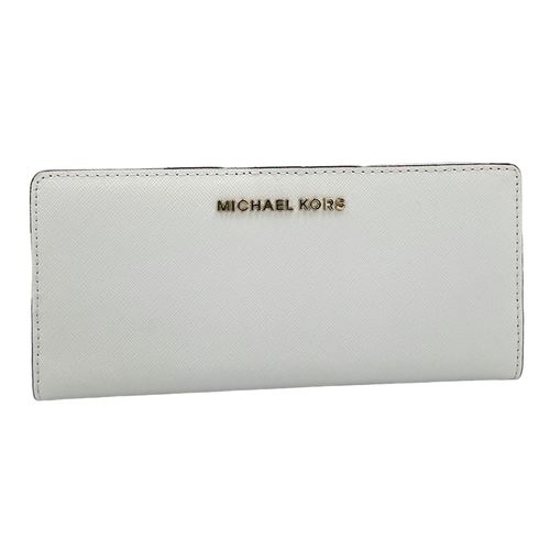 Ví Nữ Michael Kors MK Medium Flat Slim Bifold Wallet Màu Trắng