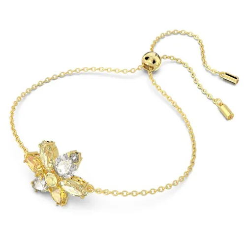 Vòng Đeo Tay Nữ Swarovski Gema Bracelet Mixed Cuts, Flower, Yellow, Gold-Tone Plated 5652820 Màu Vàng - Trang sức - Vua Hàng Hiệu