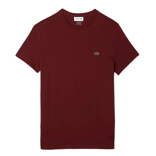 Áo Thun Nam Lacoste Men's Crew Neck Pima Cotton Jersey T-Shirt TH6709 ZS1 Màu Đỏ Thẫm Size 3