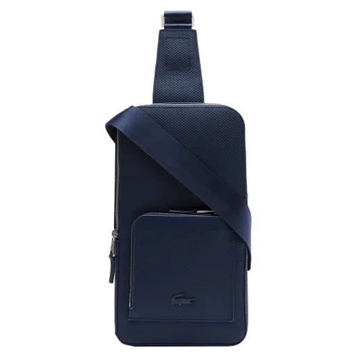 Túi Đeo Vai Nam Lacoste Men's Chantaco Snug Leather Bag NH3633CE-166 Màu Xanh Đậm