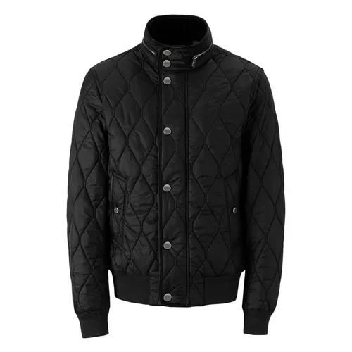 Burberry Nam Áo khoác - Áo Khoác Nam Burberry Black Quilted Collar Zipper 40368721 Màu Đen - Vua Hàng Hiệu