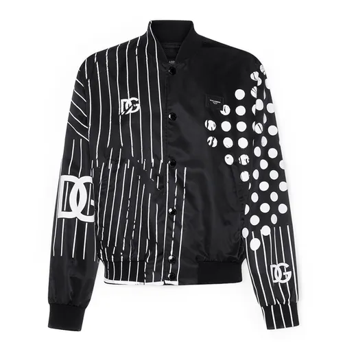 Áo Khoác Nam Dolce & Gabbana D&G Branded Tag Jacket G9VD2TG7C9PS9000 Màu Đen Size 48 (Form To)