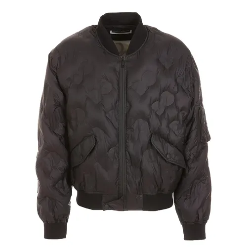 Áo Khoác Nam Dolce & Gabbana D&G Logo-Quilted Bomber Jacket G9XR0TGF076S9000 Màu Đen Size 44