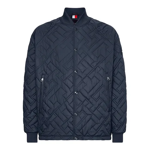 Thời trang - Áo Khoác Nam Tommy Hilfiger TH Monogram Quilted Bomber Jacket MW27693-401 Màu Xanh Navy Size S - Vua Hàng Hiệu