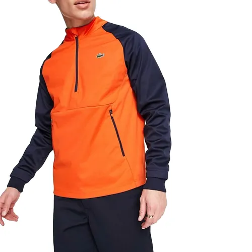 Áo Khoác Nỉ Nam Lacoste Sport Bi-Material Golf Sweatshirt SH4828 145 Màu Cam Navy Size 2