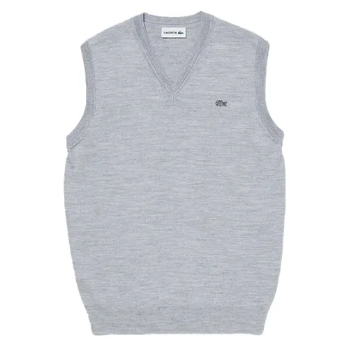 Thời trang Áo ghi lê - Áo Len Gile Nam Lacoste V-Neck AH144EL-CCA Màu Xám Size 2 - Vua Hàng Hiệu