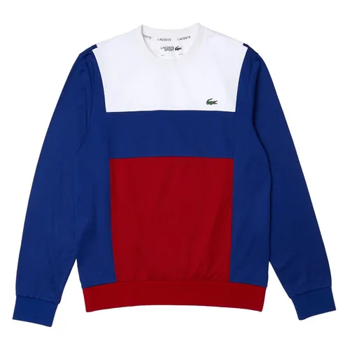 Áo Nỉ Nam Lacoste Sports Sweatshirt Sport Resistant Colorblock Pique Sweatshirt SH6941-ZTQ Màu Xanh Đỏ Size 4