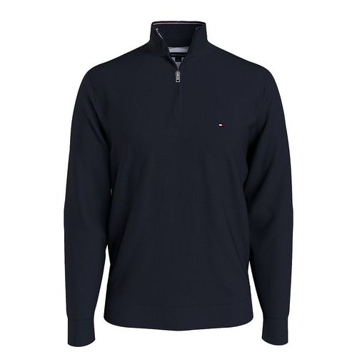 Áo Nỉ Nam Tommy Hilfiger Solid Quarter-Zip Sweatshirt 78C6087-410 Màu Xanh Đen Size XS