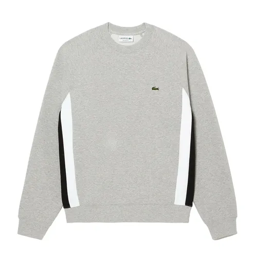 Áo Nỉ Nam Sweater Lacoste Brushed Fleece Colourblock SH5605 Màu Xám