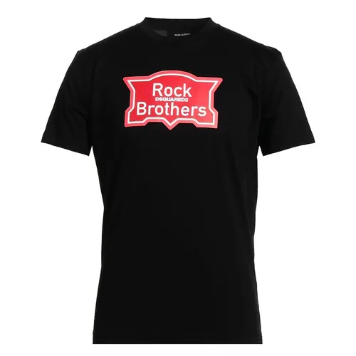 Thời trang DSquared2 Unisex - Áo Phông Dsquared2 Rock Brothers Black Tshirts Màu Đen - Vua Hàng Hiệu