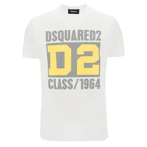 Áo Phông Nam Dsquared2 White 'D2 Class 1964' Cool Fit Printed Tshirt S23009 S74GD1169 100 Màu Trắng